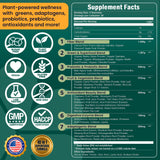 BIOGREENS NUTRICORE+ 7-in-1 Multivitamin Superfood with Spirulina, Chlorella, Prebiotics, Fiber & Adaptogens