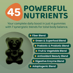 Rooti® Greens+ Superfoods | 7-in-1 Nutriblend Gummies | Probiotics & Enzymes