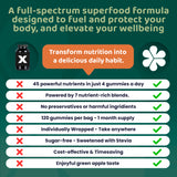 BIOGREENS NUTRICORE+ 7-in-1 Multivitamin Superfood with Spirulina, Chlorella, Prebiotics, Fiber & Adaptogens