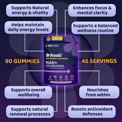 Rooti® NAD+ Cellular Renewal Gummies | Longevity & Anti-Aging Support
