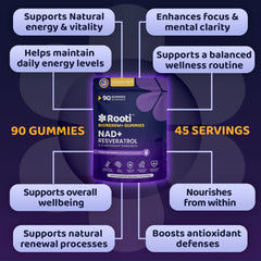 Rooti® NAD+ Cellular Renewal Gummies | Longevity & Anti-Aging Support