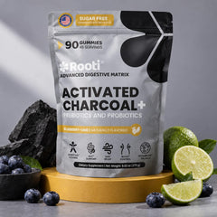 Rooti® Activated Charcoal | 3-in-1 Digestive Support Gummies | Prebiotics & Probiotics
