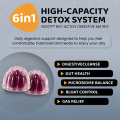 Rooti® Activated Charcoal | 3-in-1 Digestive Support Gummies | Prebiotics & Probiotics